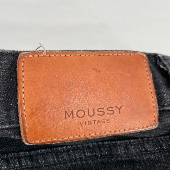 Moussy Vintage Black Skinny Jeans Classic Grunge Style Dark Denim MVS Size 27 - Picture 11 of 11